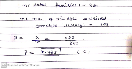 nc fatal families ) = 800 mc mo, of villages mecewed complete (وه لللح Å= a = 638 Pa 10.785 LC CS Scanned with CamScanner