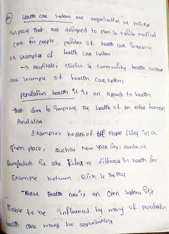 A) Health care suster meth care suntem are organisation on policky place that are designed to plan e probide medical care for