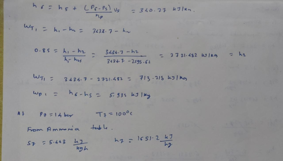 ho=hst (Po-Ps) Us np = 340.27 uilan. WT, - hitha 342.7 - ha 3434.7 -12 0.85 = hi h2 h has 27 21.482 lng - ha 3434.7 - L-2595.