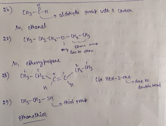 2b CM3-2-1 alderyde group uth corboh brn NO DTIOS o, ethanal 22) CM3-CM2-Cn-o --013 Elhane sup due to ether 10 on n loo Na 07