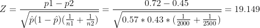 pl - p2 0.72-0.45 = 19.149 2000 2500
