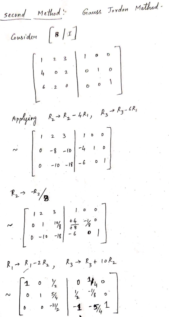 Second Methods Gauss Jordan Method болох der [в 11 4 о. Тог в 2 o Top Appeara R, - B, - 4 В., , R, - «R, | о -10 - - 6 от ?,