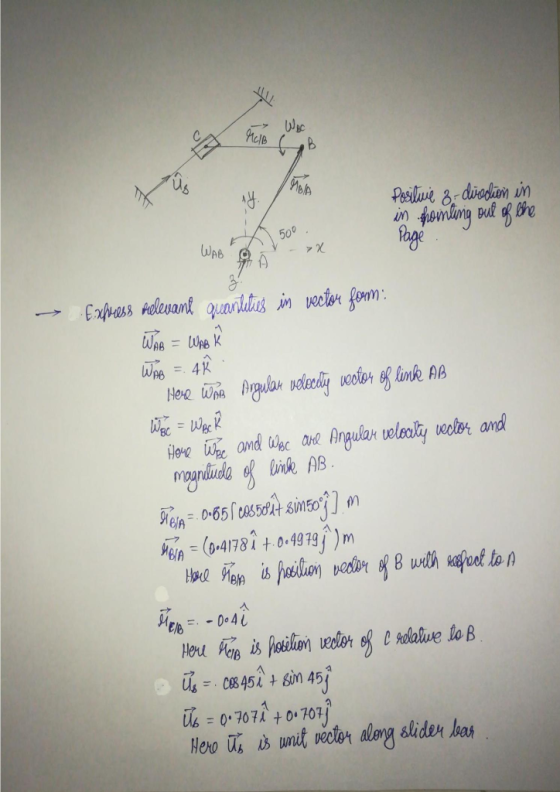 Posilue &- direction in in Bhrointing pul of the Page 1 500 DAB = 5 - Express relevant quantities in vector form: WAB = WAS W