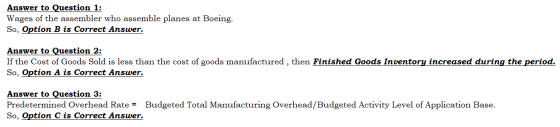 Answer to Question 1: Wages of the assembler who assemble planes at Boeing. So, Option B is Correct Answer. Answer to Questio