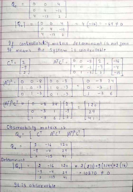 o 4-12 12 2 minant ic t mea the Sustem is txollable -16 o 3 3 13 6 2 9 120 -16 2. 1 5 Determn ant 2-15 29-10810 gt is obGex v