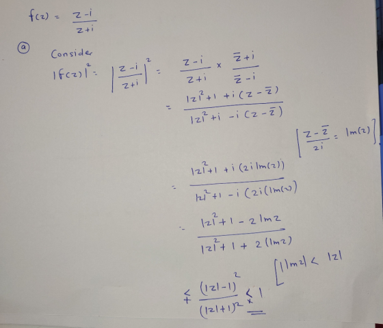 fcz) - z-i zti o consider 2- Ifczo i Ztil z-i žti zti ž-i 12P+1+i (2-²) Iziti -i (z-i) 122+1 +i (2ilm(2)) 27t-i (2i (1m(w) Iz