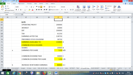 ACCOUNTS latest - Microsoft Excel (Product Activation Failed) View Add-Ins File Home Insert Page Layout Formulas Data Review