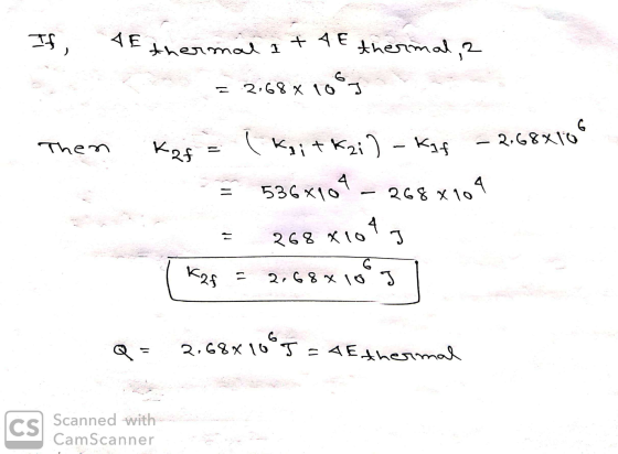 If, AE thermal at AE thermal, 2 = 2.68x1065 Then Kas = (kait kai) - Kef - 2.68*106 = 536x109 - 268x104 268x104g 1 K2f = 2,68x