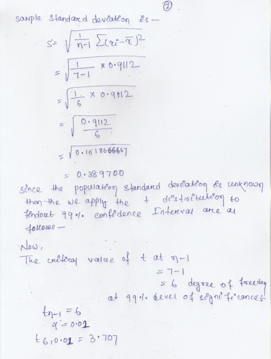 © sample Standard deviation des Ss nt Ecri-ne 0.9012 s 1 0.7-1 x 0.9112 5 0.9112 6 s 10.1518666667 t 0:38 9700 since the popu