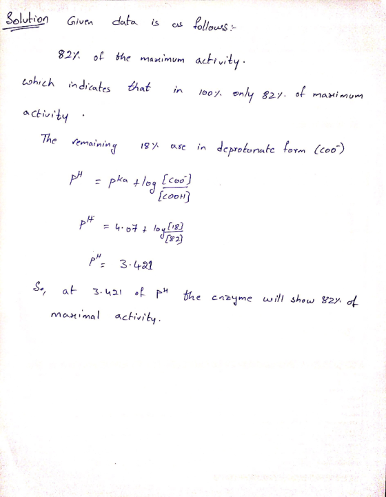 Solution Givtn dtallus is cs iven 82% the maximurn activity cohich ndicates that in loo. enhy 82/. of maxi murm aCi 7h Yemain