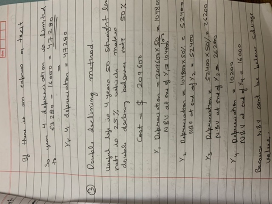 + If there is an express or tacit So year con 4 depreciation is limited 63 280 - 16000 = 47280 to Yr u depreciation - 47280 D
