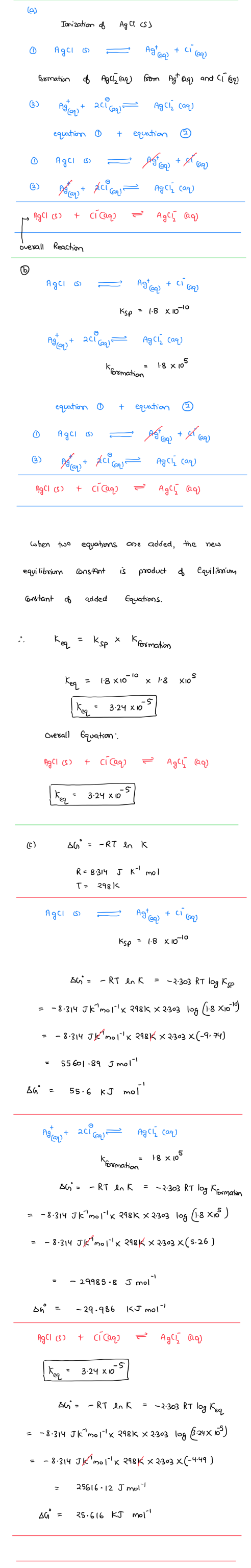 . Tonization 8 Ag at sy O Agci o = formation of Aglizcaq @ Mercopt acienda Agica + ci cand from Agt aq and cieq Agci caps equ
