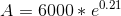 A = 6000 * 0.21