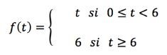 t si 0 <t < 6 f(t) = 6 si t 26