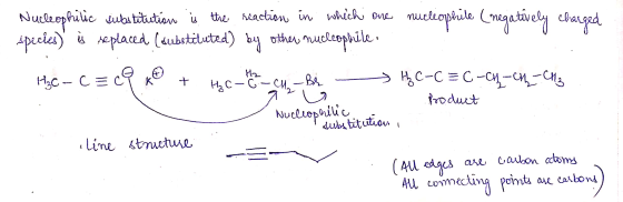AO Nucleophilic substitution is the reaction in which one nucleophile (negatively charged species) is replaced (substituted)