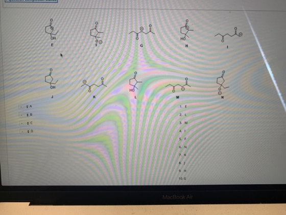 OH no 0 E G H OH K HA 1. E 2. L 3. M #D 5. F 6. N 7. K 8.) 9. H 10.G MacBook Air