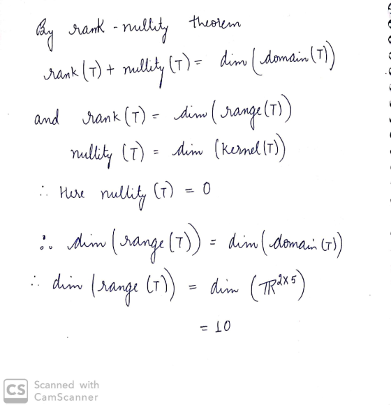 theorem rank (T)- ()+ mllity r)dimomain (1) ramkT)+ and Jank (T)w ( range(T)) multy (T)-A (kemel ) (70 nulhiy inang(T)) - mdm