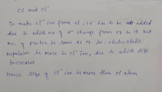 cl and cl To make el-ion from et, le has to be act added due to which no. g en change from 17 to 18 but no. of proton is same
