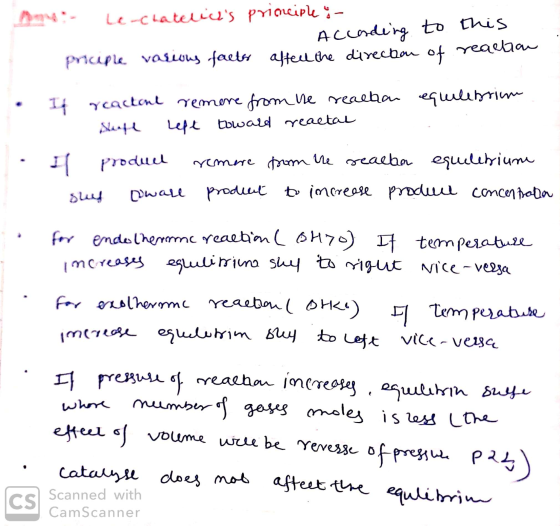 me - Le-chatelices I priciple various factes principle :- according to this after the director of react ooban • If equilibri