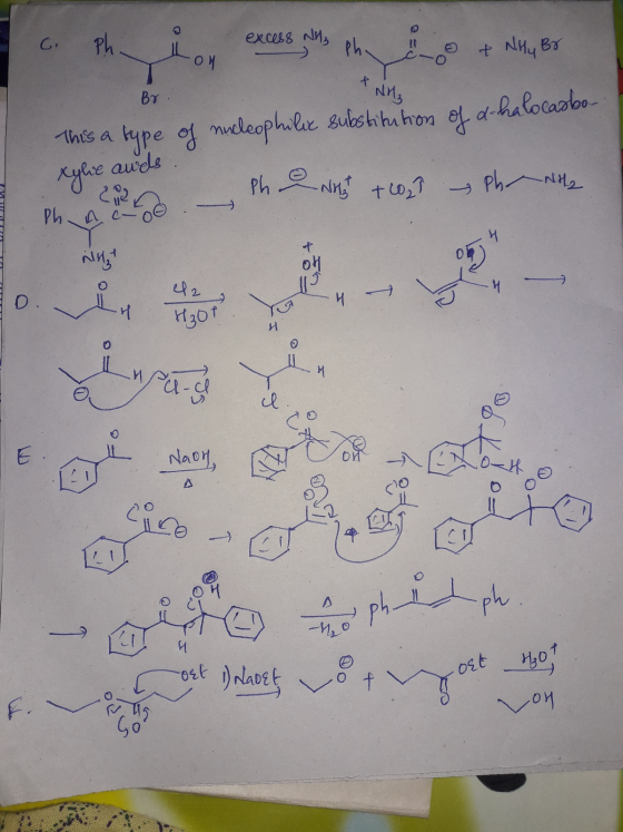 c. Ph in excess My Ph o t NHL Br & NN; This a type of uncleophilic substitution of d-halocarbo- Kyle ands. VUONA - - - - - Tu