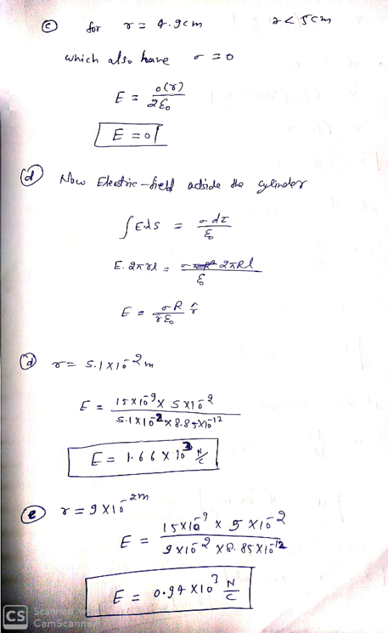 € for rat.gem 2250m which also have ozo Es gelten [Ezol I @ Now Electric field actside the cylinder seds = ada E. anrl - oner