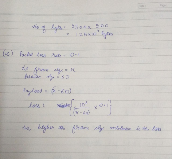 Date No of bytes 2 2500x 500 125x10th lytes (c) Packt loss rate 2 0.1 Lit from selge=1 htour oв, з бо Paylood - 1-60) loss: 1