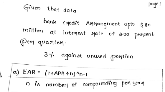 boni. page! Given that data bank coledit Ag9angment upto $80 million at Integgest gate of 2.00 pegcent per quagtegy. 3./ agai