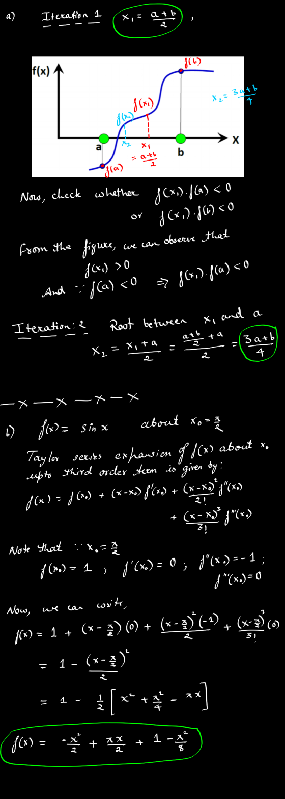 x, and a Iteration 1 X, : at 6 f(x) x₂ = 3a4b dag d (x) х a b att 2 fla) Now, check whether j(xo).ja) < 0 OY from the figure,