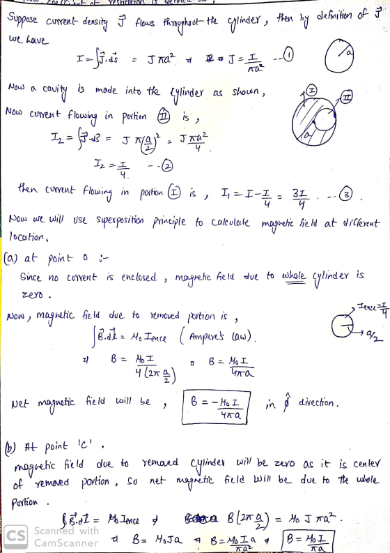 7on IS Suppose then by definition of 3 we have Q = J Aa² a * J = I Ta² current density F flows throughout the cylinder, I=f7.
