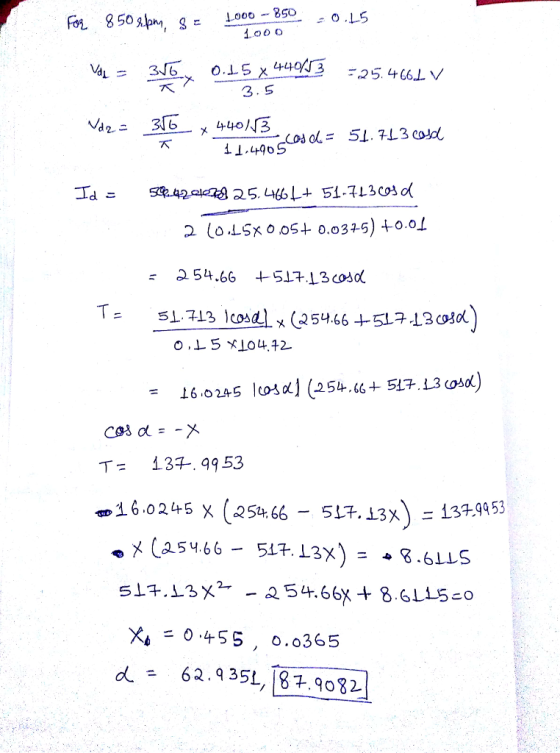 1.00 3.S 11.4490 2 (o.し5x 0.05 + 0.0345) +0.01 16.0245 load (254.66 + 5L7,L3osd) = T- 134-. 9953 Xs = 0.455o·6365 ch = 62.935