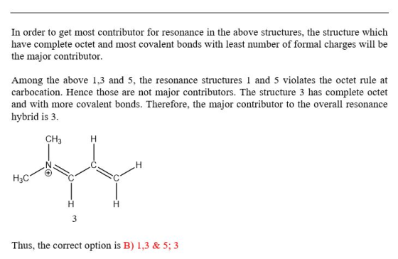 In order to get most contributor for resonance in the above structures, the structure which have complete octet and most cova
