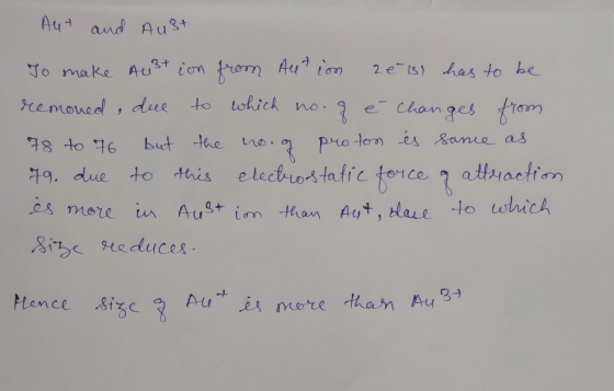 Aut and Aust To make Au²+ ion from Altin 2e is) has to be remoned, dere to which no. q é changes from 78 to 76 but the no. g