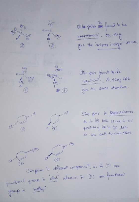 CN These paine ne bound to be YOU Aurie enantiones. Os they give the mirror image 1 isomer COOH Huanc This pais found to be i