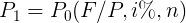 P1 = P.(F/P,1%,n)
