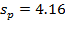 Sp = 4.16