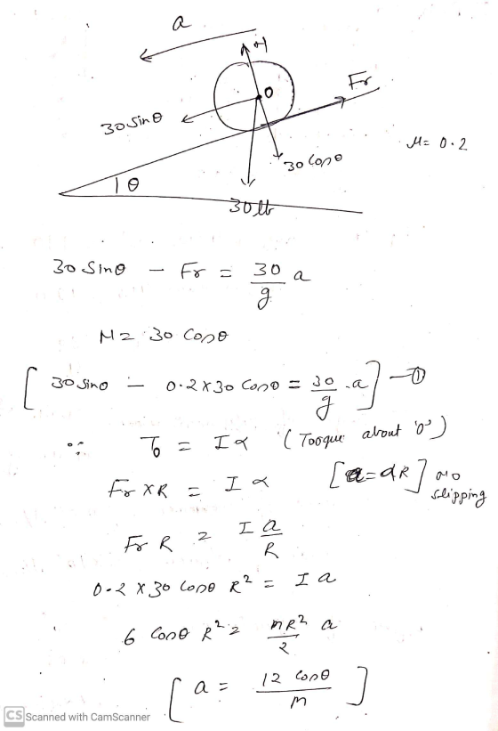 a fr 30 Sino M= 0.2 30 Cono lo 3016 30 Sino Fri 30 a g M2 30 Cono 30 Sino _ 0.2 x 30 Cooo = 30 a) 1 of To ĉ I a ( Tooque abou