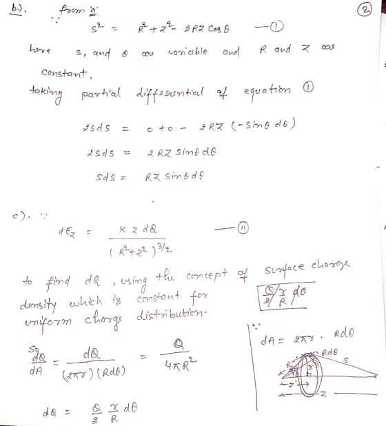 b). From the . s² = here s, and a constant, aking partial R +3² Q RZ Cego core rasiable and - R and a con differential of equ