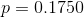 p=0.1750