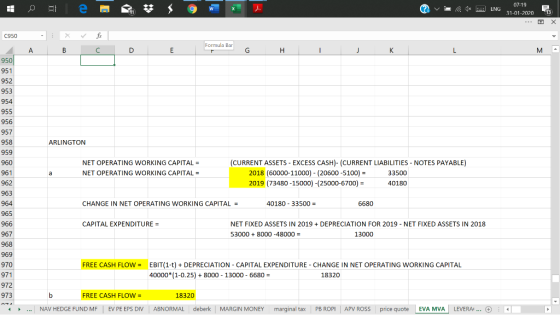 v = 4x E: ENG 07:19 31-01-202013 X 0950 fix x B A C D E formula Bar & H i j K L M 950 951 952 953 954 955 956 ARLINGTON 957 9
