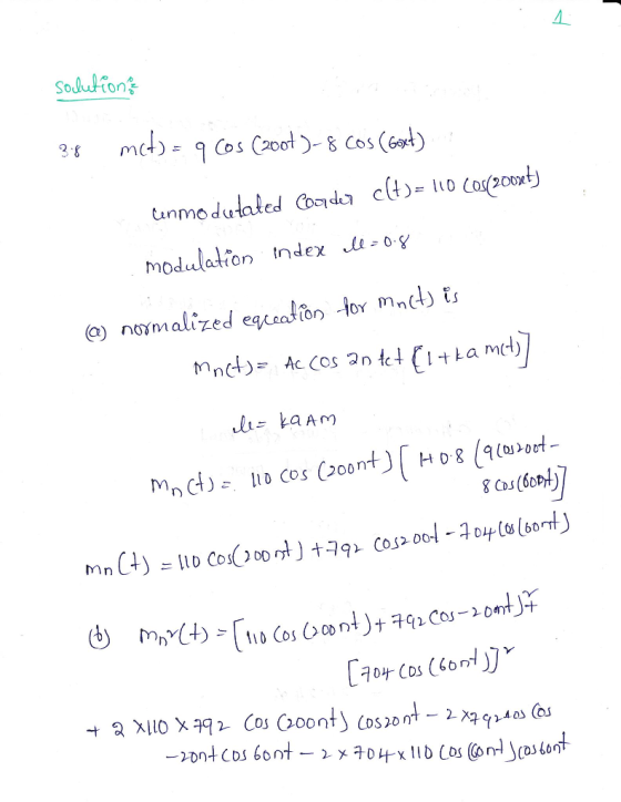 modulation tndex u-o. 8 Cos (60pt)