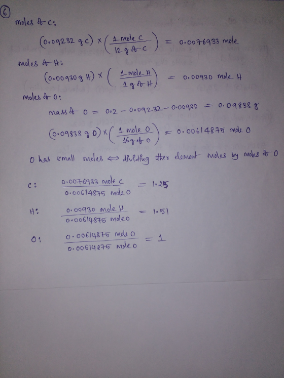 moles are 0.0016933 mole moles A--H, 4 rH 00430 mole H MAM 8-0 0, 2-0+092-32-000930-= 0.09 g g 88 = c:000 633 Mole 0100614 81