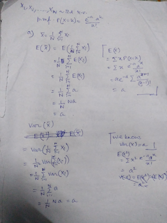 X1X2.- Des a lid v.v. ponf. P(x-4)= a a) 8 X . =I&P(x=2) - Irena u1 e-4, а?», zt zt zz Q-D) VEZNE Na var (1) we know, var (x)