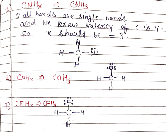 CNH = CNH3 to all bonds are single bonds. and we know Nalency of so n should be a 3. cis y. H-¢N: 2 ColA = Coltz He- 3)| CEHx