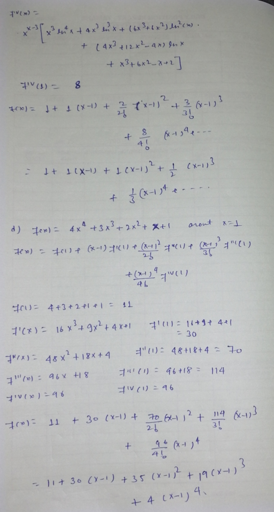 IV(x) = [x * + 4xenx + 16x3+4x2 l?o»). + (4x² + 12x² - 4x) lux + x3 + 6*2_8+2 7V (4) = 8 4) = + 36x +1 + 9x»?* It 11X-1 + 1