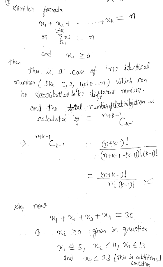 Similar m formula Mit Ut isk Yui =n + kk = iil and Mizo then this is a case of n identical number ( like I, I, upto ..n.) wh