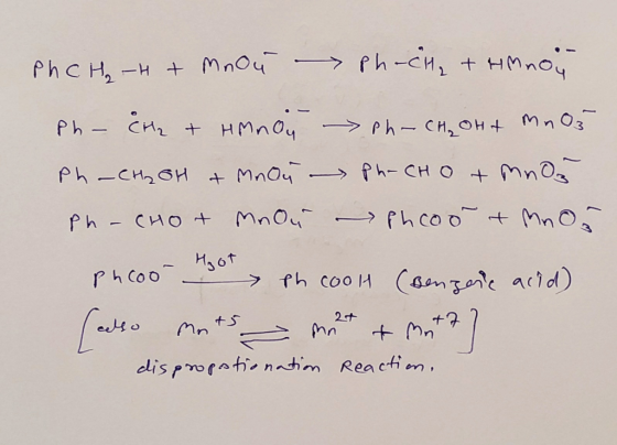Ph CH₂ H + mnou - Phache + Hanoi Ph- che + Hanoi Ph-CH₂Oht mnou Ph-CH₂OH + Mnou - Ph-CHO + mnoz Ph-CHO+ mnou Phcoo & non - Ho