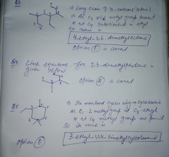 =) Long chain q8-carlsons (Octane) 24 с, үс, елу на це xat cu substituent a ethyl so name is 14-ethyl- 3,6-dimetyloctane) Ops