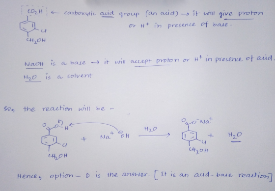 CO2H C carboxylic and proton. group can aid) it will give or Ht in presence of base. Du CH₂OH it will accept proton or Ht in