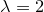 \small \lambda =2