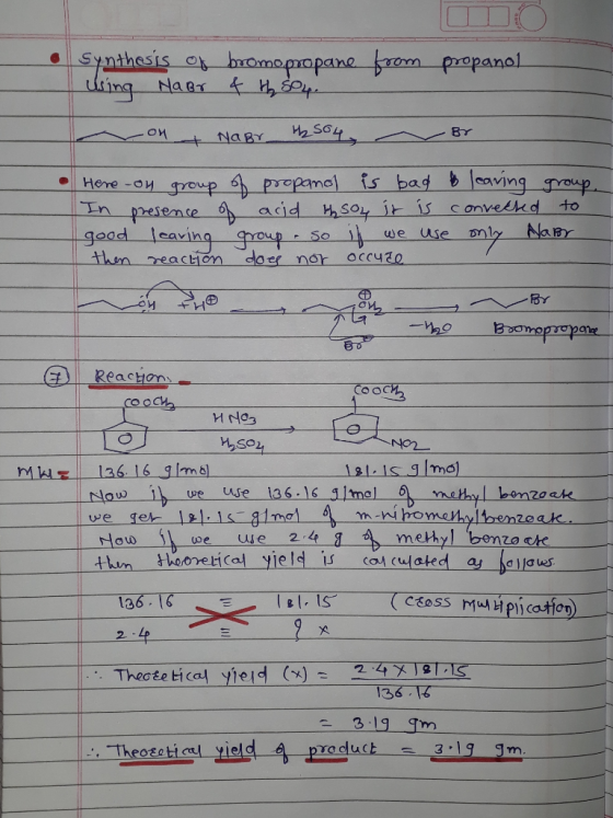 propanol Synthesis of bromopropane from using NaBr 4 th soy. on NaBr 12304, Br • Here-on group of propanol is bad leaving gro